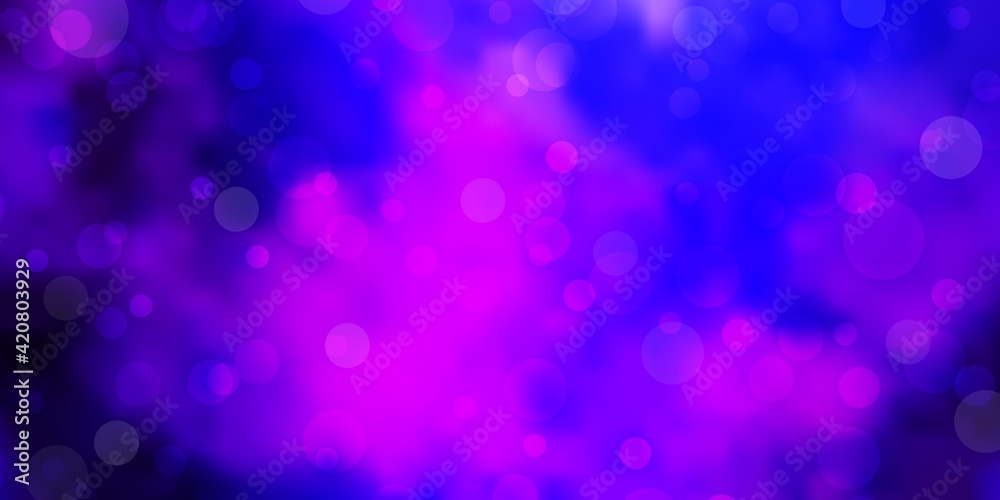 Light Purple, Pink vector backdrop with circles.