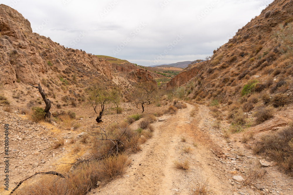 dirt road in a mountainous area in southern Spain dirt road in a mountainous area in southern Spain