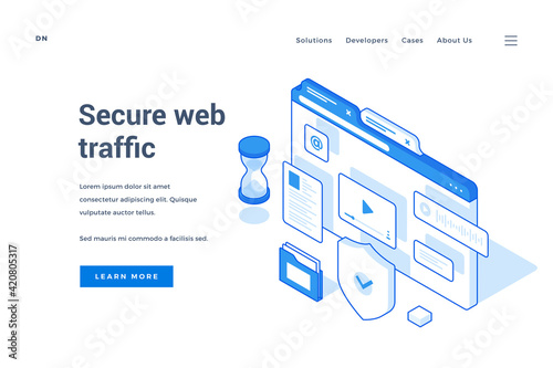Banner of resource about secure web traffic