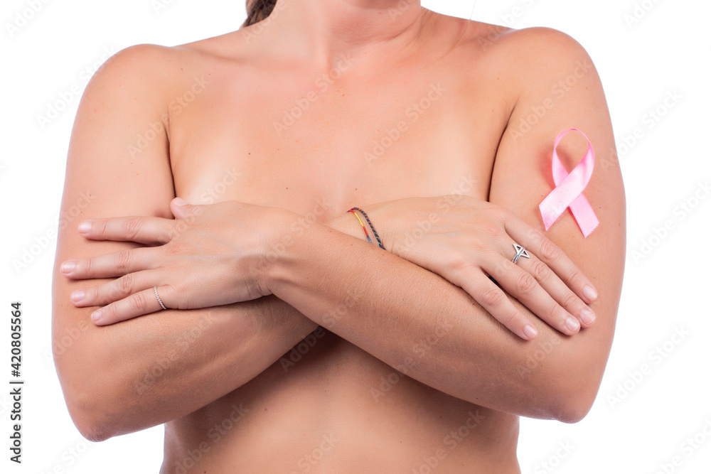 Fototapeta premium woman Breast self examination