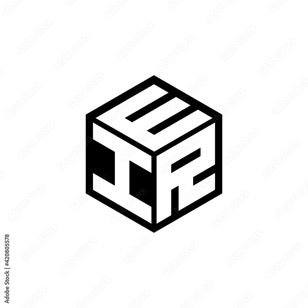 IRE letter logo design with white background in illustrator, cube logo ...