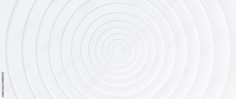 Obraz premium Neumorphism vector background. Minimal style white neumorphism website banner. Neumorphic UI UX interface design. Modern webdesign. Geometric white ultrawide 3d wallpaper.