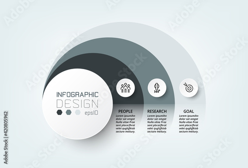 Business or marketing infographic template.