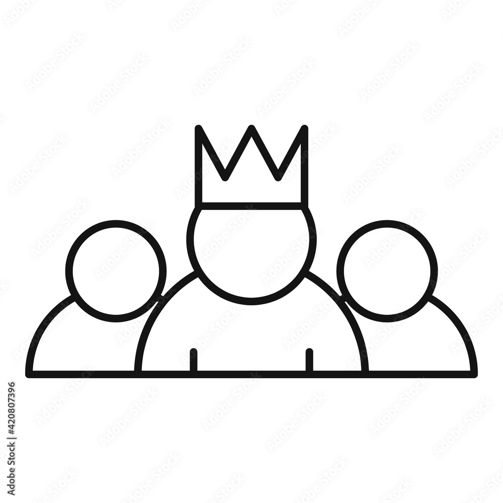 Obraz premium Crisis team icon, outline style