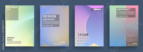 Artistic covers design. Creative colors backgrounds. Trendy futuristic design