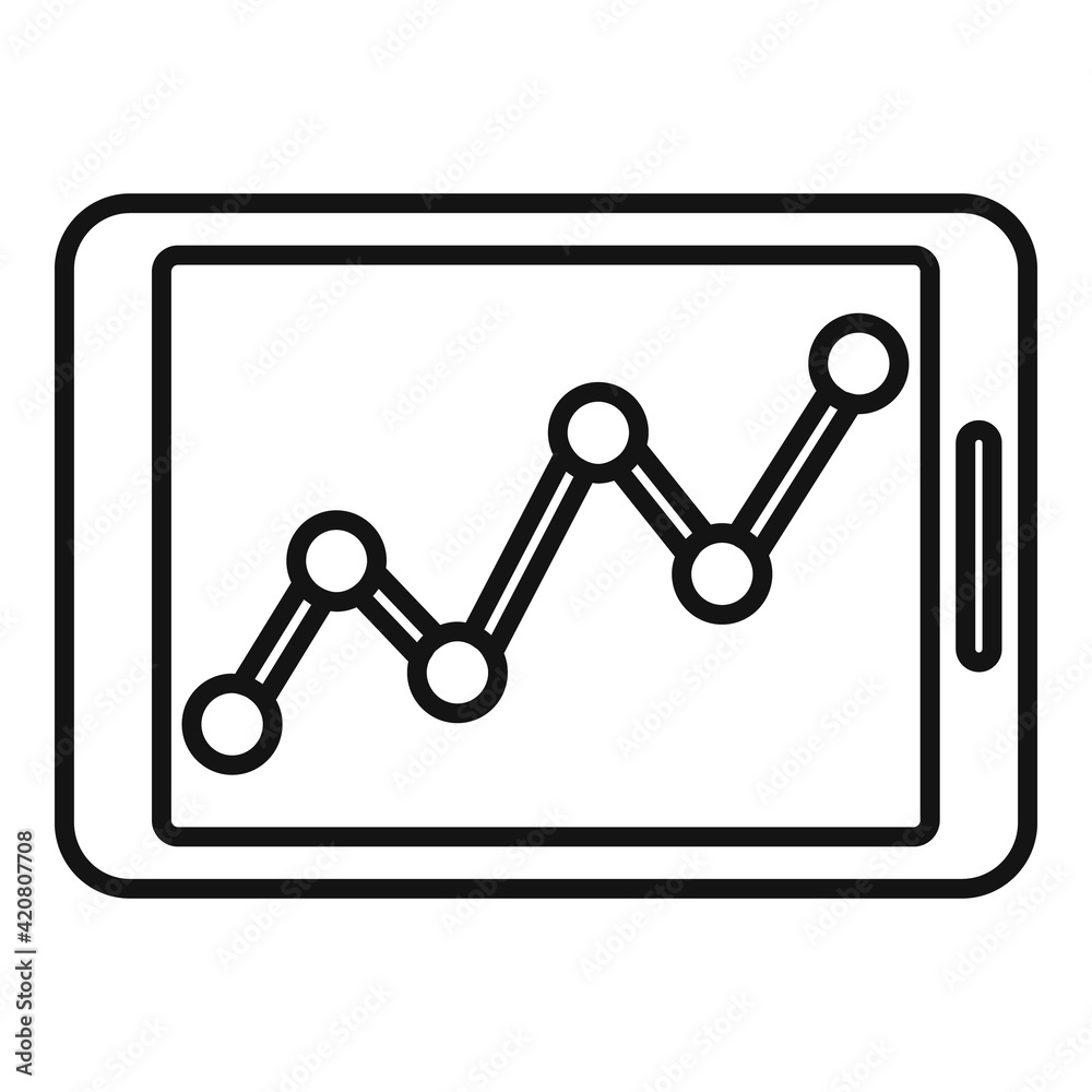 Crisis analysis icon, outline style Crisis analysis icon, outline style