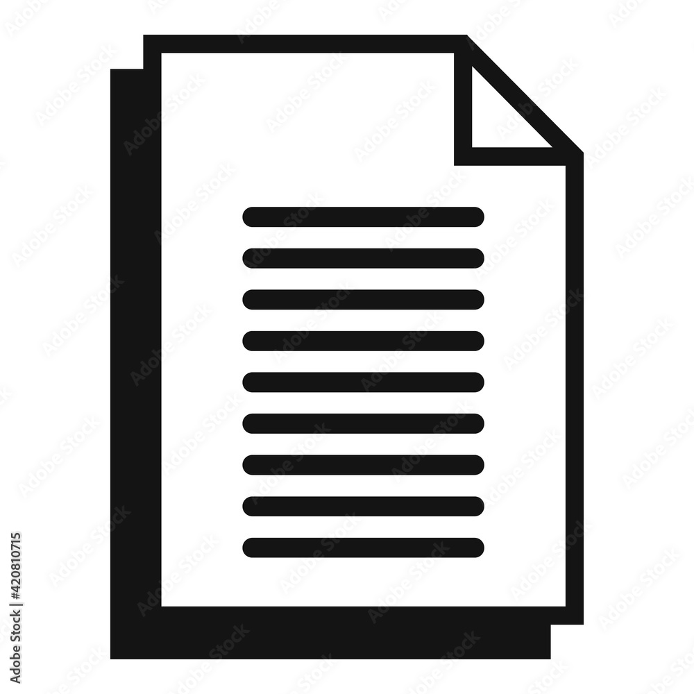 Restructuring contract icon, simple style Restructuring contract icon, simple style