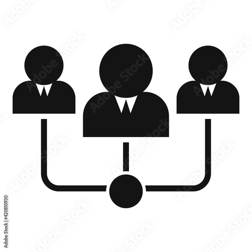 Restructuring team icon, simple style