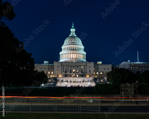 United States Capitol at night - Washington DC United States of America