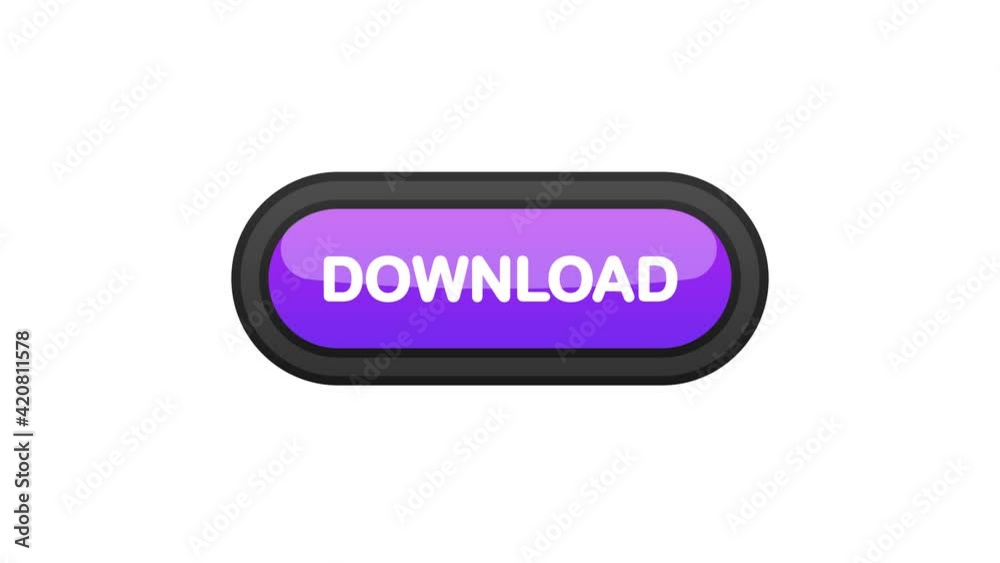Download purple realistic 3D button isolated on white background. Hand clicked. Motion graphic. Download purple realistic 3D button isolated on white background. Hand clicked. Motion graphic.