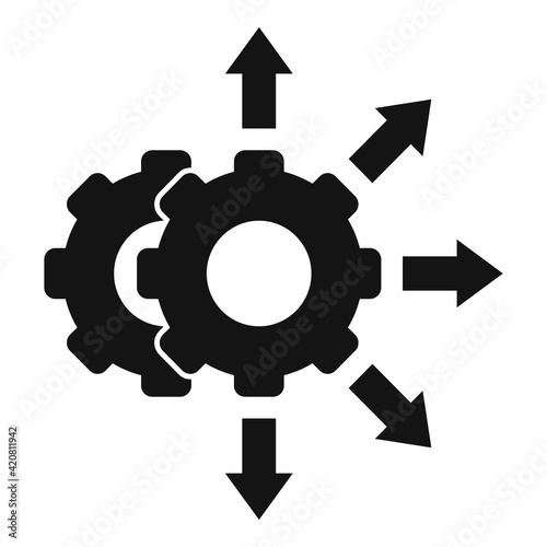 Project restructuring icon, simple style