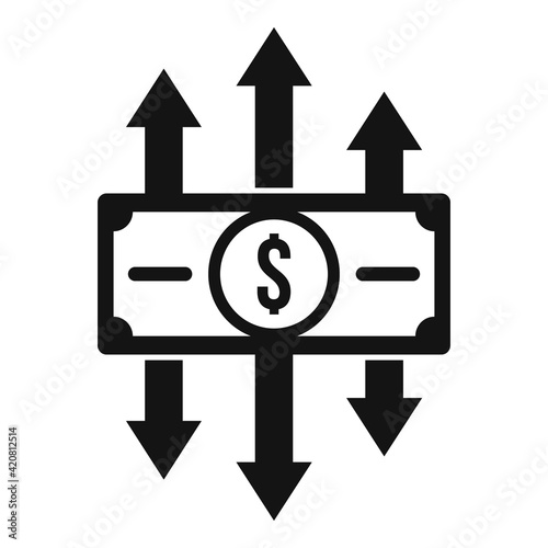 Profit restructuring icon, simple style