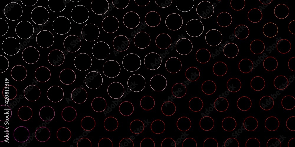 Dark Red vector background with spots.