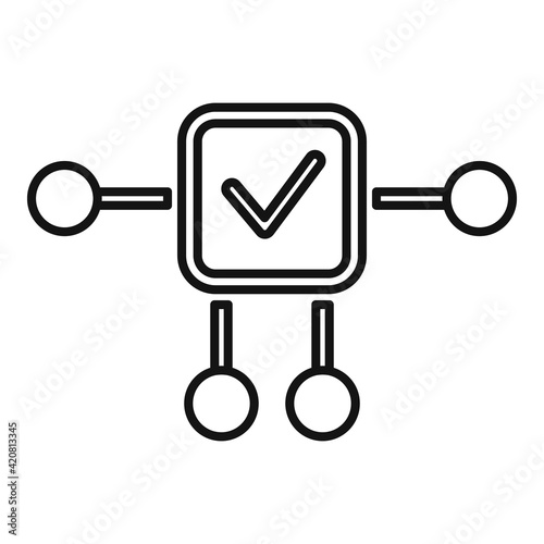 Restructure plan icon, outline style