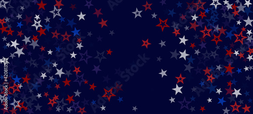 National American Stars Vector Background. USA Labor 11th of November President's Independence Veteran's 4th of July Memorial Day