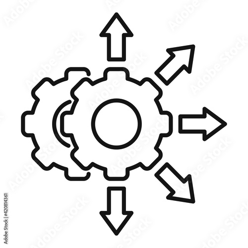 Project restructuring icon, outline style photo