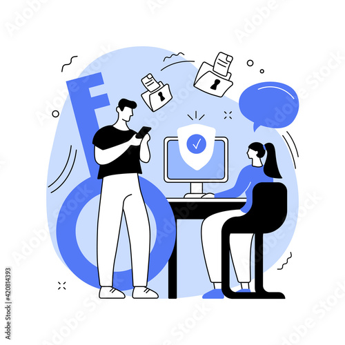 Privacy policy abstract concept vector illustration.