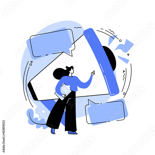 PR abstract concept vector illustration.