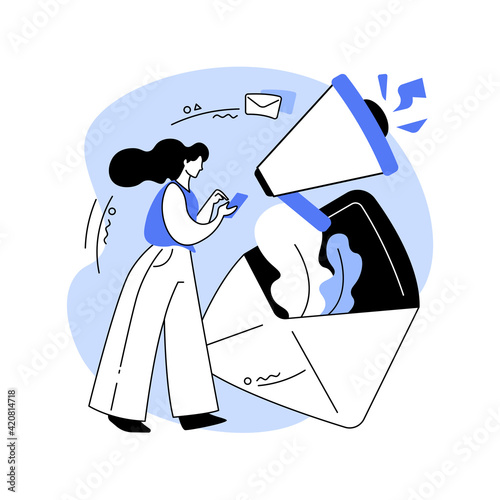 Newsletter abstract concept vector illustration.