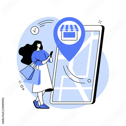 Store locator abstract concept vector illustration.