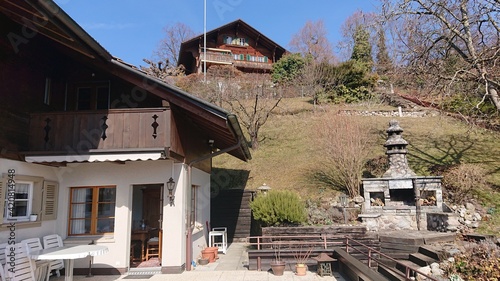 Thun, lake view, swiss, japan, national flag