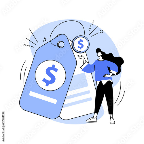 Pricing abstract concept vector illustration.