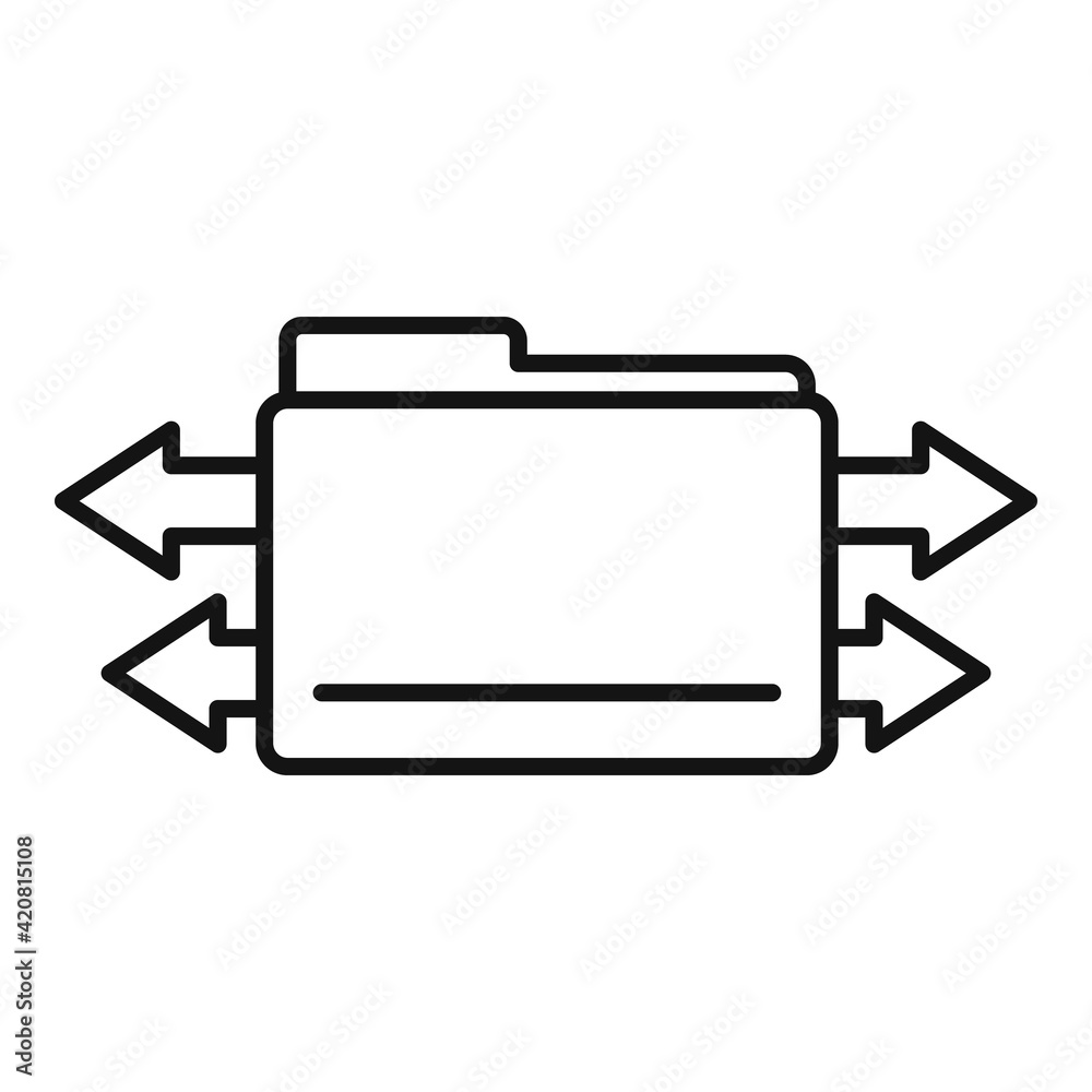 Restructuring information icon, outline style Restructuring information icon, outline style