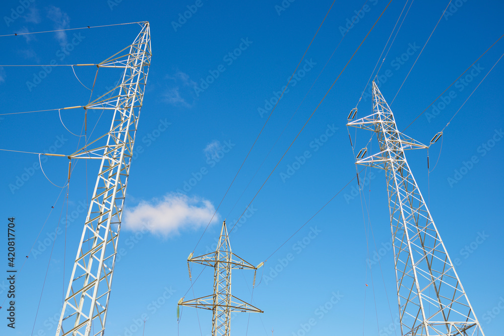 Power line in Spain