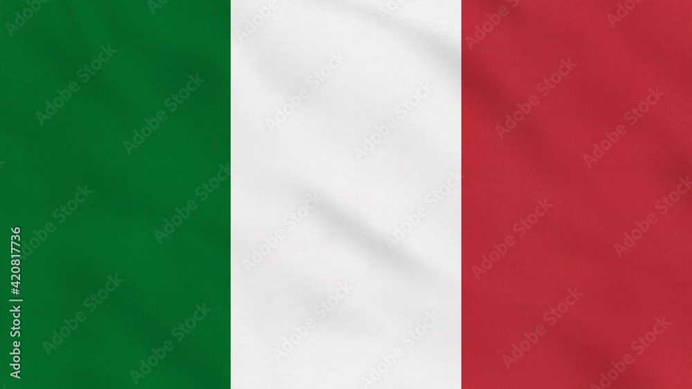 Italy Crumpled Fabric Flag. Italy Flag, Europe Flags, Italy Banner. Celebration. Flag Day. Patriots. Surface Texture. Background Fabric.