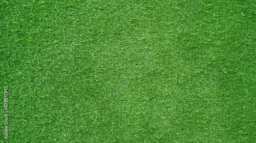 Artificial grass, Green lawn for texture background, Top view