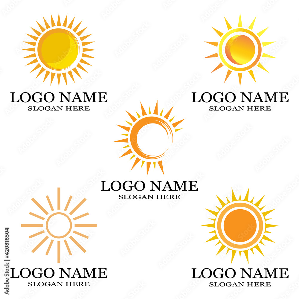 Fototapeta premium Sun Vector illustration Icon Logo Template design