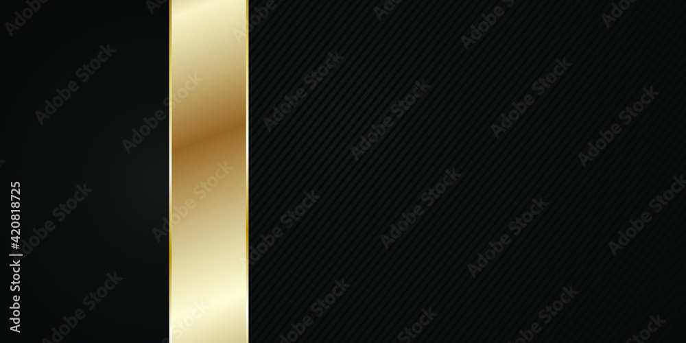 Premium Abstract black and gold background vector illustration