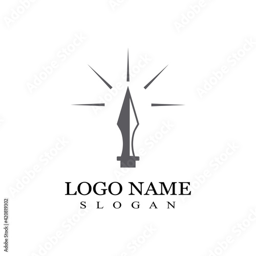 Spear logo and symbol vector design illustration