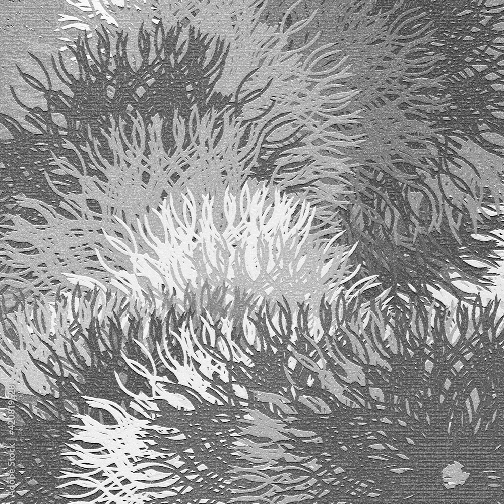 Abstract pattern with ornamental brushes splashes. Modern abstract design for wallpapers, carpet, cover fabric, interior decor and other users Abstract pattern with ornamental brushes splashes. Modern abstract design for wallpapers, carpet, cover fabric, interior decor and other users