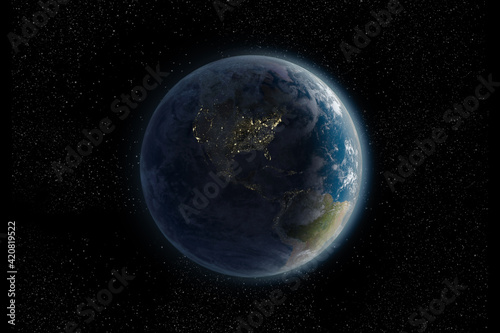 Fototapeta Naklejka Na Ścianę i Meble -  Nighttime on Planet Earth