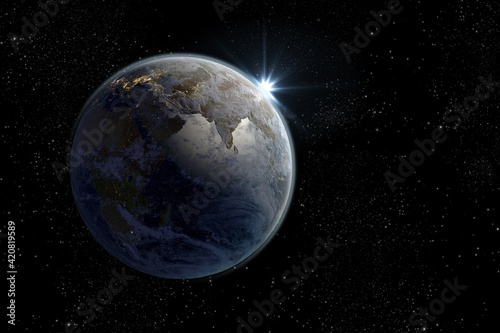 Fototapeta Naklejka Na Ścianę i Meble -  Sunrise on planet Earth