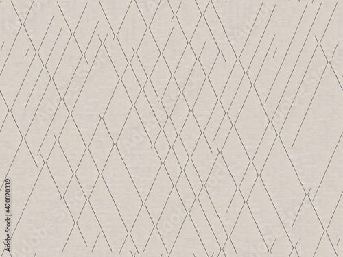 Background in the form of a carpet in the berber style. Black stripes on a beige background. Seamless pattern 
