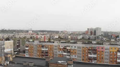 Wallpaper Mural Panel houses in one and sleeping areas of the city in Russia.Aerial photography.Top view Torontodigital.ca