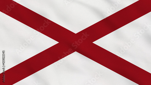 Alabama State - USA - Crumpled Fabric Flag. State of Alabama Flag. North America Flags. Celebration. Flag Day. Patriots. Surface Texture. Background Fabric.