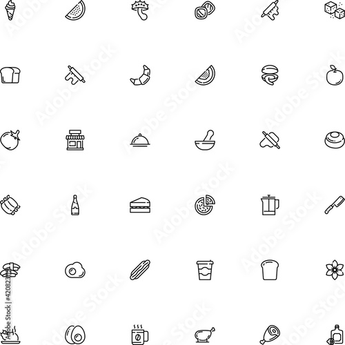 icon vector icon set such as: farm, shell, porcini, round, citrus, dairy, dining, building, retail, pestle, seaweed, grey puffball, paper, creamy, mortar, emblem, veggie, bubble, treatment