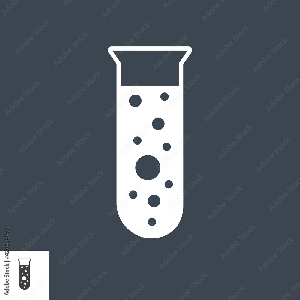 Test Tube related vector glyph icon. Isolated on black background. Vector illustration. Test Tube related vector glyph icon. Isolated on black background. Vector illustration.