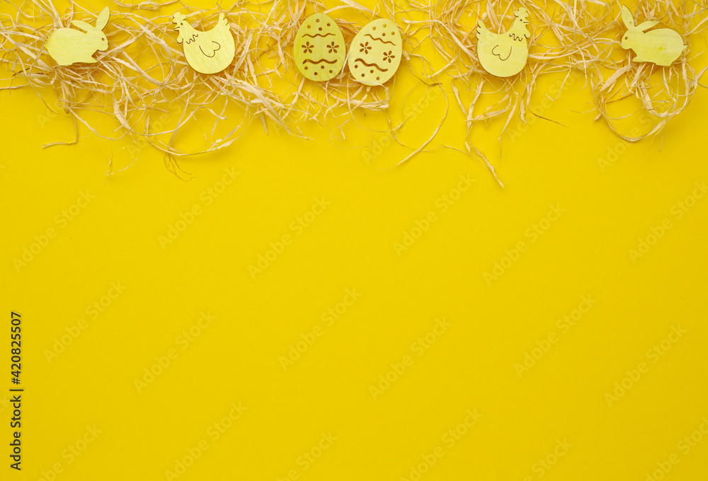 Background for Springtime and Eastertime in yellow Background for Springtime and Eastertime in yellow