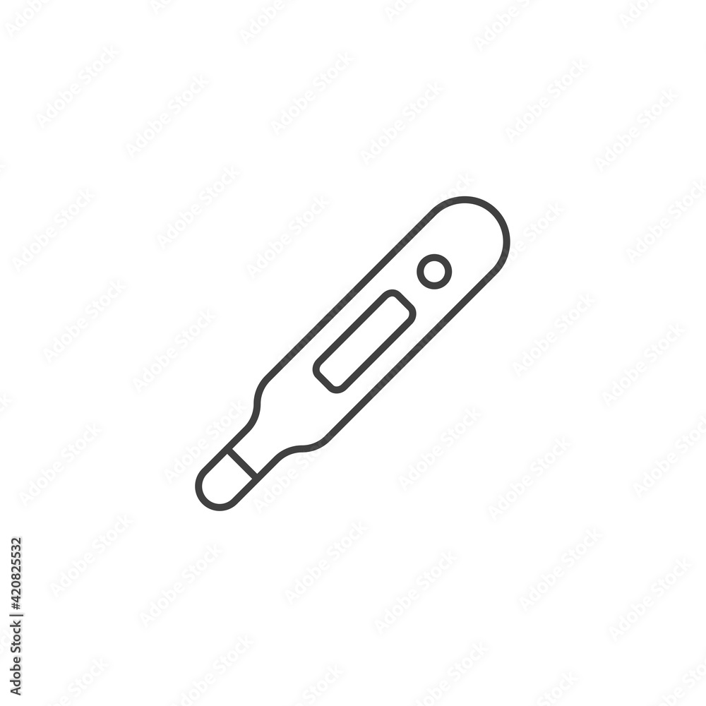 Electronic Thermometer Thin Line Related Vector Icon. Flat Icon Isolated on the White Background. Editable Stroke EPS file. Vector illustration. Electronic Thermometer Thin Line Related Vector Icon. Flat Icon Isolated on the White Background. Editable Stroke EPS file. Vector illustration.