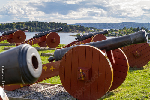 Cañon o Cannon en la Isla o Island de Hovedoya en la ciudad de Oslo, pais de Noruega o Norway © Alvaro Martin