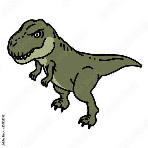 恐竜のティラノサウルス（緑） © 2g