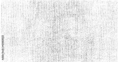 Vector fabric texture. Distressed texture of weaving fabric. Grunge background. Abstract halftone vector illustration. Overlay to create interesting effect and depth. Black isolated on white. EPS10.