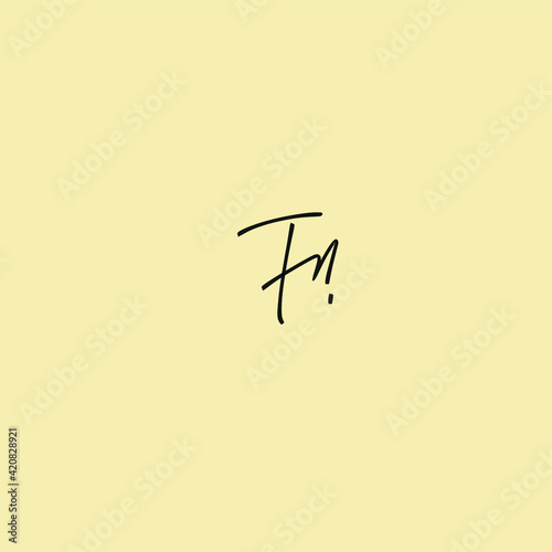 Initial Fn F n beauty monogram and elegant logo design