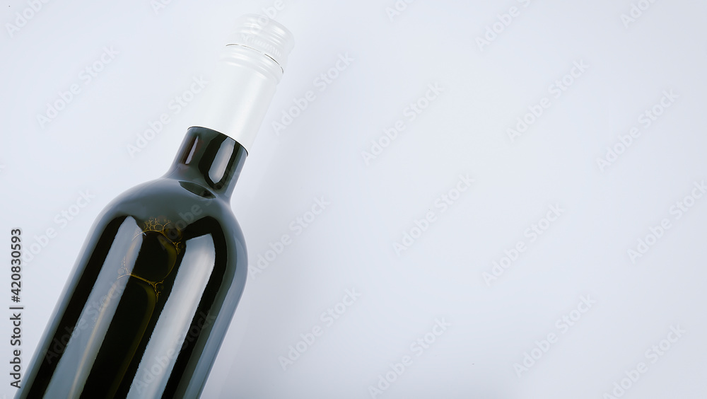 Fototapeta premium red wine bottle. Isolated on white background