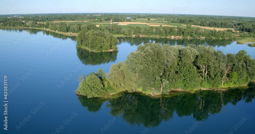 Aerial view of Soderica Lake, Croatia Aerial view of Soderica Lake, Croatia