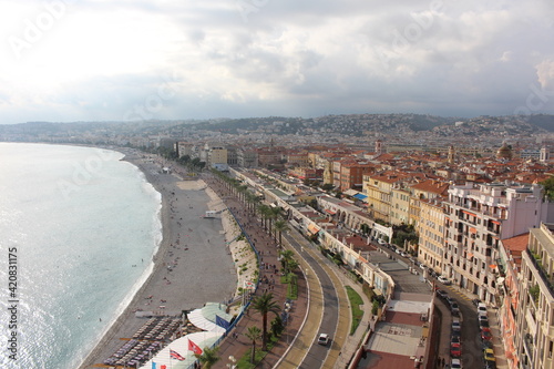 View of the azure coast
